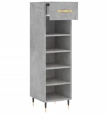 VidaXL Schoenenkast 30x35x105 cm bewerkt hout betongrijs