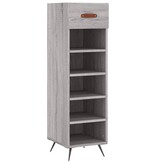 VidaXL Schoenenkast 30x35x105 cm bewerkt hout grijs sonoma eikenkleur