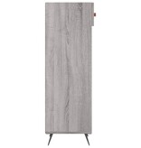 VidaXL Schoenenkast 30x35x105 cm bewerkt hout grijs sonoma eikenkleur