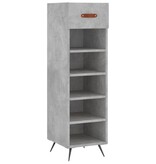 VidaXL Schoenenkast 30x35x105 cm bewerkt hout betongrijs