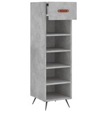 VidaXL Schoenenkast 30x35x105 cm bewerkt hout betongrijs