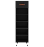 VidaXL Schoenenkast 30x35x105 cm bewerkt hout zwart