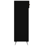 VidaXL Schoenenkast 30x35x105 cm bewerkt hout zwart