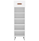 VidaXL Schoenenkast 30x35x105 cm bewerkt hout wit