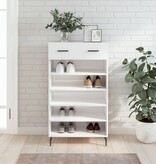 VidaXL Schoenenkast 60x35x105 cm bewerkt hout hoogglans wit