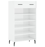 VidaXL Schoenenkast 60x35x105 cm bewerkt hout hoogglans wit