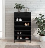 VidaXL Schoenenkast 60x35x105 cm bewerkt hout zwart