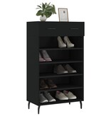 VidaXL Schoenenkast 60x35x105 cm bewerkt hout zwart