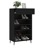 VidaXL Schoenenkast 60x35x105 cm bewerkt hout zwart