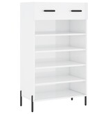 VidaXL Schoenenkast 60x35x105 cm bewerkt hout hoogglans wit