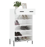 VidaXL Schoenenkast 60x35x105 cm bewerkt hout hoogglans wit