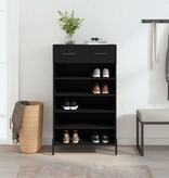 VidaXL Schoenenkast 60x35x105 cm bewerkt hout zwart