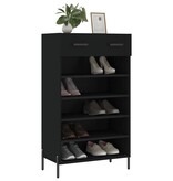 VidaXL Schoenenkast 60x35x105 cm bewerkt hout zwart
