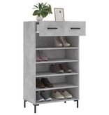 VidaXL Schoenenkast 60x35x105 cm bewerkt hout betongrijs