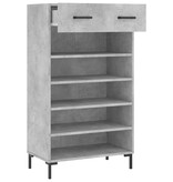 VidaXL Schoenenkast 60x35x105 cm bewerkt hout betongrijs