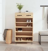 VidaXL Schoenenkast 60x35x105 cm bewerkt hout sonoma eikenkleurig