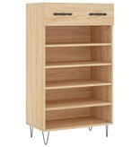 VidaXL Schoenenkast 60x35x105 cm bewerkt hout sonoma eikenkleurig