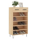 VidaXL Schoenenkast 60x35x105 cm bewerkt hout sonoma eikenkleurig