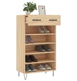 VidaXL Schoenenkast 60x35x105 cm bewerkt hout sonoma eikenkleurig