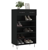 VidaXL Schoenenkast 60x35x105 cm bewerkt hout zwart
