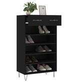 VidaXL Schoenenkast 60x35x105 cm bewerkt hout zwart