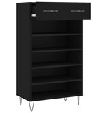 VidaXL Schoenenkast 60x35x105 cm bewerkt hout zwart