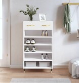 VidaXL Schoenenkast 60x35x105 cm bewerkt hout hoogglans wit