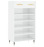 VidaXL Schoenenkast 60x35x105 cm bewerkt hout hoogglans wit