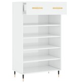 VidaXL Schoenenkast 60x35x105 cm bewerkt hout hoogglans wit