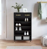 VidaXL Schoenenkast 60x35x105 cm bewerkt hout zwart