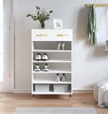 VidaXL Schoenenkast 60x35x105 cm bewerkt hout wit