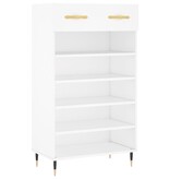 VidaXL Schoenenkast 60x35x105 cm bewerkt hout wit