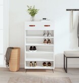 VidaXL Schoenenkast 60x35x105 cm bewerkt hout hoogglans wit