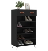 VidaXL Schoenenkast 60x35x105 cm bewerkt hout zwart