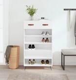 VidaXL Schoenenkast 60x35x105 cm bewerkt hout wit