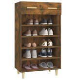 VidaXL Schoenenkast 60x35x105 cm bewerkt hout gerookt eikenkleurig