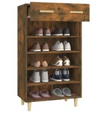 VidaXL Schoenenkast 60x35x105 cm bewerkt hout gerookt eikenkleurig