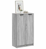 VidaXL Schoenenkast 59x35x100 cm bewerkt hout grijs sonoma eikenkleur