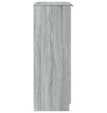 VidaXL Schoenenkast 59x35x100 cm bewerkt hout grijs sonoma eikenkleur