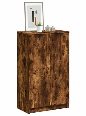 VidaXL Schoenenkast 59x35x100 cm bewerkt hout gerookt eikenkleurig