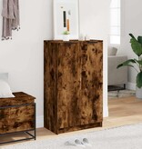 VidaXL Schoenenkast 59x35x100 cm bewerkt hout gerookt eikenkleurig