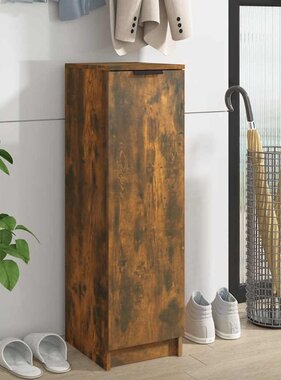 VidaXL Schoenenkast 30x35x100 cm bewerkt hout gerookt eikenkleurig