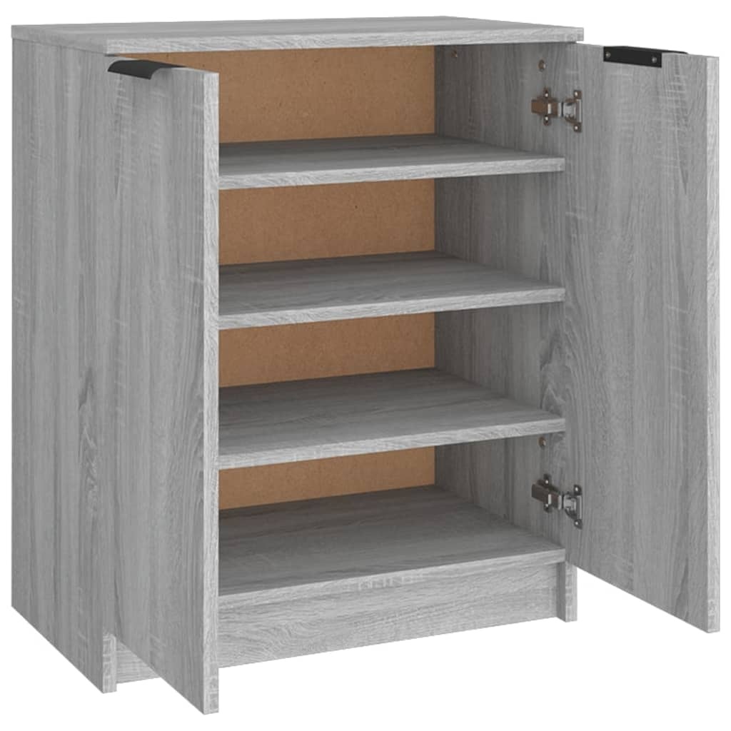 VidaXL Schoenenkast 59x35x70 cm bewerkt hout grijs sonoma eikenkleurig