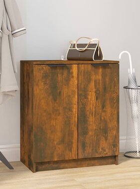 VidaXL Schoenenkast 59x35x70 cm bewerkt hout gerookt eikenkleurig