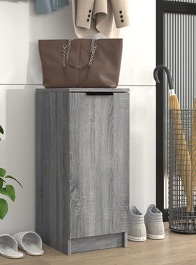 VidaXL Schoenenkast 30x35x70 cm bewerkt hout grijs sonoma eikenkleurig