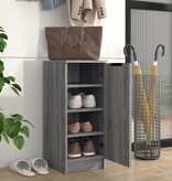 VidaXL Schoenenkast 30x35x70 cm bewerkt hout grijs sonoma eikenkleurig