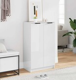 VidaXL Schoenenkast 59x35x100,5 cm bewerkt hout hoogglans wit