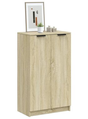 VidaXL Schoenenkast 59x35x100,5 cm bewerkt hout sonoma eikenkleurig