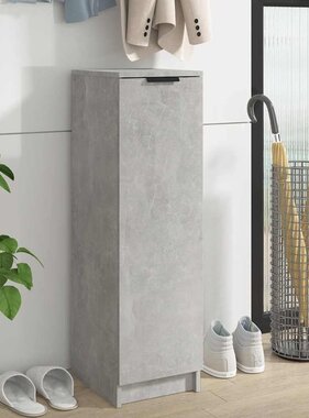 VidaXL Schoenenkast 30x35x100 cm bewerkt hout betongrijs