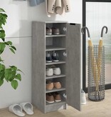 VidaXL Schoenenkast 30x35x100 cm bewerkt hout betongrijs